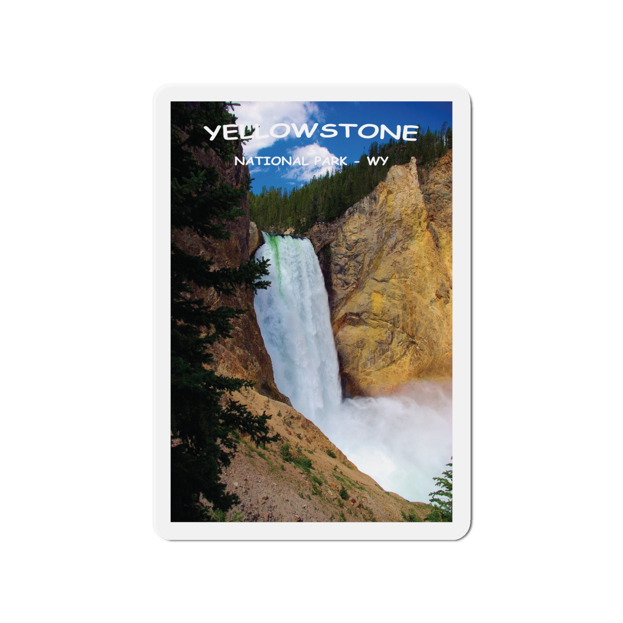 Explore Yellowstone Magnet - Premium Vinyl, Hand-Drawn Design - 2 to 6 Inches