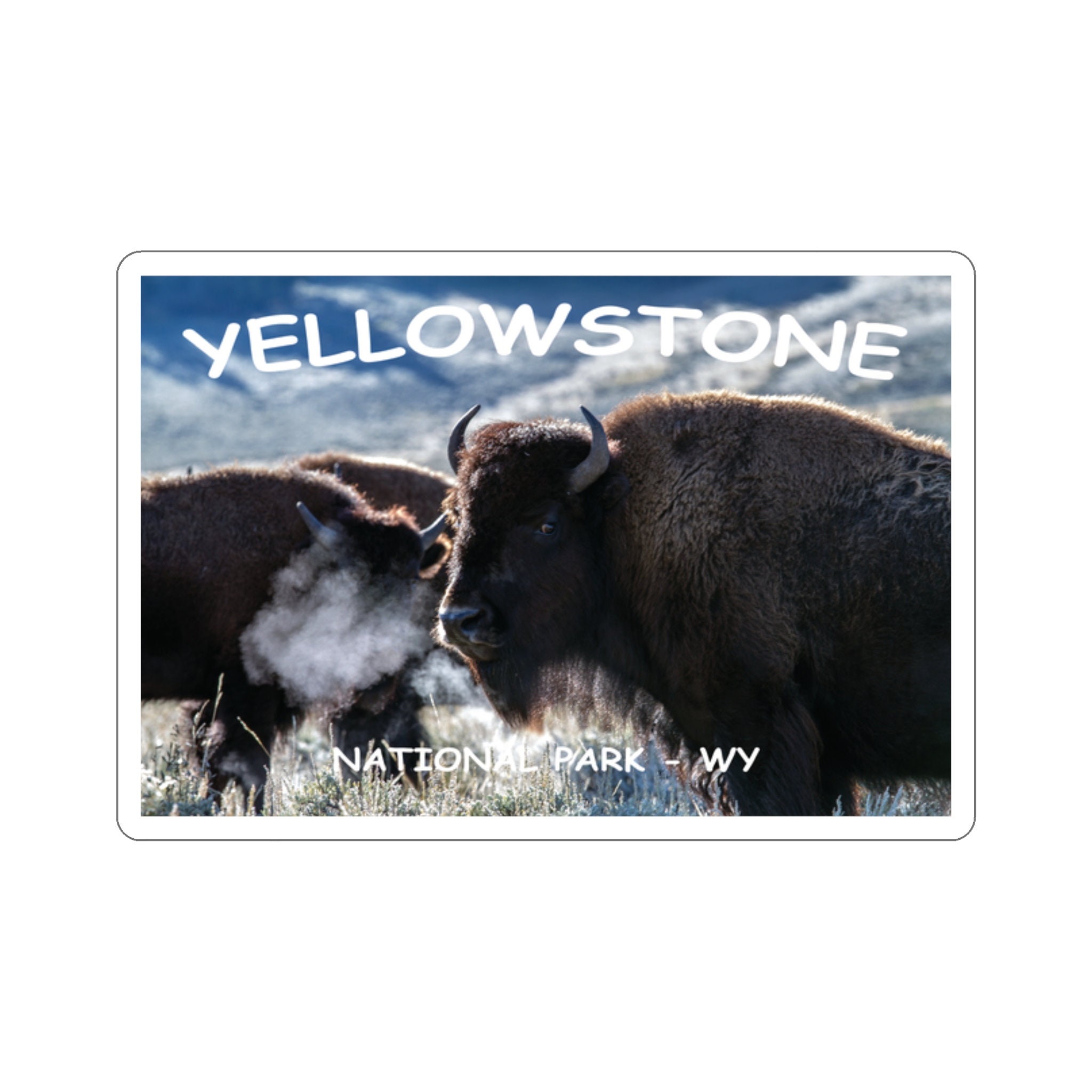 Explore Yellowstone Sticker - Premium Vinyl, Hand-Drawn Design - 2 to 6 Inches