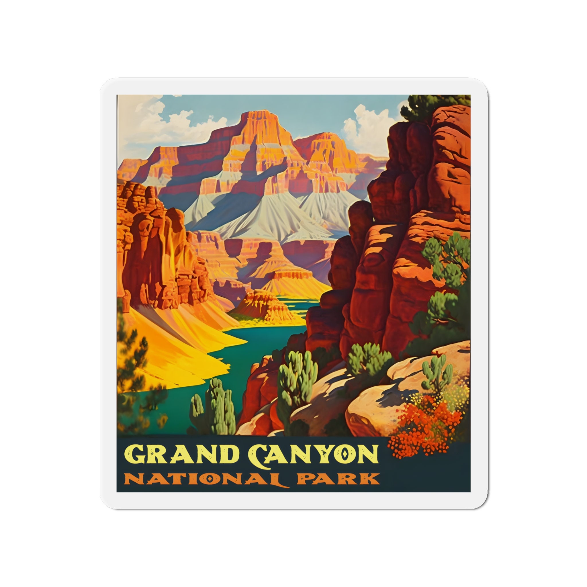 Grand Canyon Wanderlust Magnet - Sizes 2" to 6"!