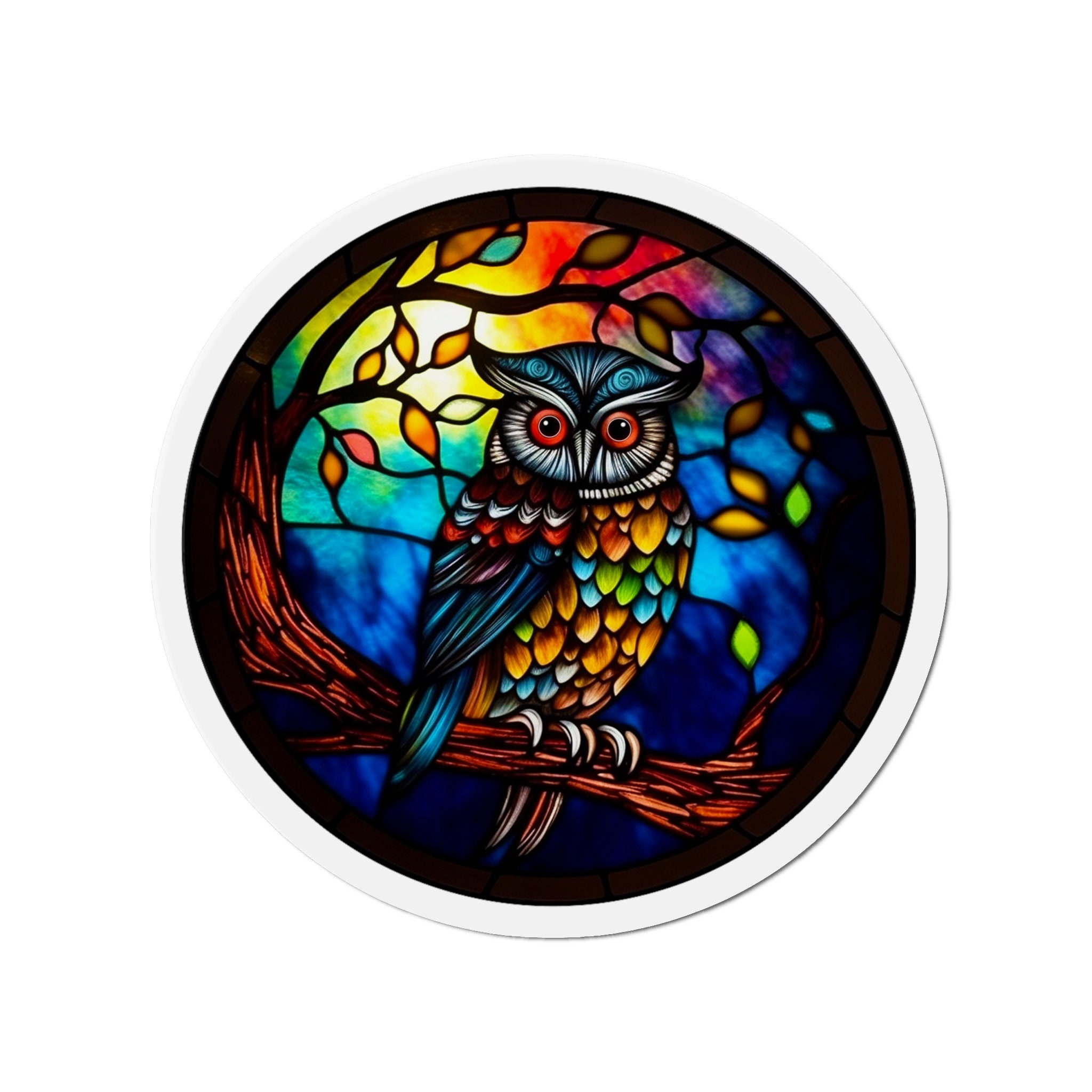 Stained Glass Owl Magnet - Set of 5 Sizes for Your Creative Vision